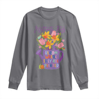 Military Kids Bloom Where They Are Planted Long Sleeve Shirt Military Child Month Flower