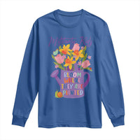 Military Kids Bloom Where They Are Planted Long Sleeve Shirt Military Child Month Flower