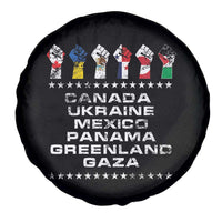 Canada Greenland Mexico Panama Gaza Ukraine Pride Spare Tire Cover Hand Fist