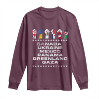 Canada Greenland Mexico Panama Gaza Ukraine Pride Long Sleeve Shirt Hand Fist