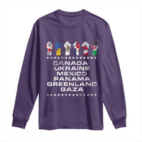 Canada Greenland Mexico Panama Gaza Ukraine Pride Long Sleeve Shirt Hand Fist