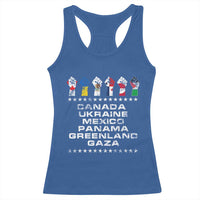 Canada Greenland Mexico Panama Gaza Ukraine Pride Racerback Tank Top Hand Fist