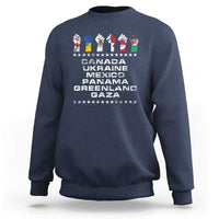 Canada Greenland Mexico Panama Gaza Ukraine Pride Sweatshirt Hand Fist
