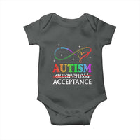 Autism Awareness Acceptance Baby Onesie Advocate Educate Accommodate Include Infinity Symbol
