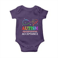 Autism Awareness Acceptance Baby Onesie Advocate Educate Accommodate Include Infinity Symbol