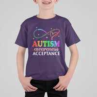 Autism Awareness Acceptance T Shirt For Kid Advocate Educate Accommodate Include Infinity Symbol