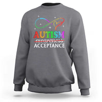 Autism Awareness Acceptance Sweatshirt Advocate Educate Accommodate Include Infinity Symbol