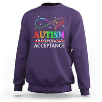 Autism Awareness Acceptance Sweatshirt Advocate Educate Accommodate Include Infinity Symbol