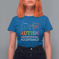 Autism Awareness Acceptance T Shirt For Women Advocate Educate Accommodate Include Infinity Symbol