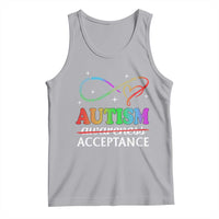 Autism Awareness Acceptance Tank Top Advocate Educate Accommodate Include Infinity Symbol