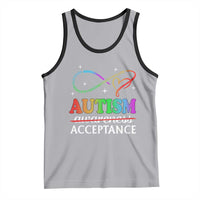 Autism Awareness Acceptance Tank Top Advocate Educate Accommodate Include Infinity Symbol