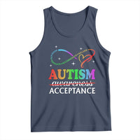 Autism Awareness Acceptance Tank Top Advocate Educate Accommodate Include Infinity Symbol