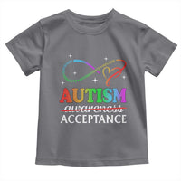 Autism Awareness Acceptance Toddler T Shirt Advocate Educate Accommodate Include Infinity Symbol