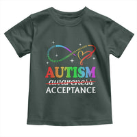Autism Awareness Acceptance Toddler T Shirt Advocate Educate Accommodate Include Infinity Symbol