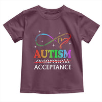Autism Awareness Acceptance Toddler T Shirt Advocate Educate Accommodate Include Infinity Symbol