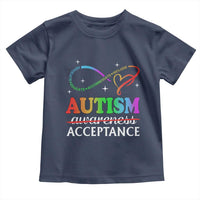Autism Awareness Acceptance Toddler T Shirt Advocate Educate Accommodate Include Infinity Symbol