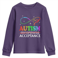 Autism Awareness Acceptance Youth Sweatshirt Advocate Educate Accommodate Include Infinity Symbol