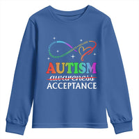 Autism Awareness Acceptance Youth Sweatshirt Advocate Educate Accommodate Include Infinity Symbol