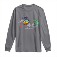 Autism Awareness Acceptance Red Instead Long Sleeve Shirt Infinity Symbol Rainbow Butterfly Feather