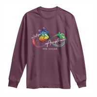 Autism Awareness Acceptance Red Instead Long Sleeve Shirt Infinity Symbol Rainbow Butterfly Feather
