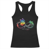Autism Awareness Acceptance Red Instead Racerback Tank Top Infinity Symbol Rainbow Butterfly Feather