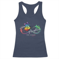 Autism Awareness Acceptance Red Instead Racerback Tank Top Infinity Symbol Rainbow Butterfly Feather