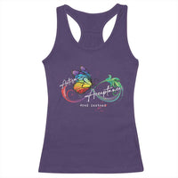 Autism Awareness Acceptance Red Instead Racerback Tank Top Infinity Symbol Rainbow Butterfly Feather