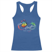 Autism Awareness Acceptance Red Instead Racerback Tank Top Infinity Symbol Rainbow Butterfly Feather