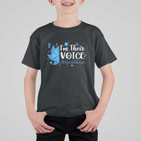 Child Abuse Prevention Awareness I'm Their Voice T Shirt For Kid Blue Pinwheels