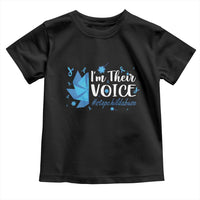 Child Abuse Prevention Awareness I'm Their Voice Toddler T Shirt Blue Pinwheels