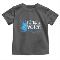 Child Abuse Prevention Awareness I'm Their Voice Toddler T Shirt Blue Pinwheels