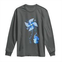 Child Abuse Prevention Awareness Long Sleeve Shirt Pinwheel Elephant