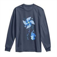 Child Abuse Prevention Awareness Long Sleeve Shirt Pinwheel Elephant