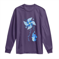 Child Abuse Prevention Awareness Long Sleeve Shirt Pinwheel Elephant