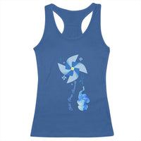 Child Abuse Prevention Awareness Racerback Tank Top Pinwheel Elephant