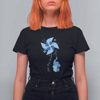 Child Abuse Prevention Awareness T Shirt For Women Pinwheel Elephant