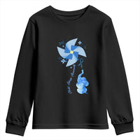 Child Abuse Prevention Awareness Youth Sweatshirt Pinwheel Elephant