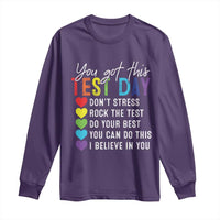 Funny Test Day Long Sleeve Shirt You Got This Don't Stress Rock The Test