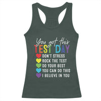 Funny Test Day Racerback Tank Top You Got This Don't Stress Rock The Test