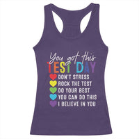 Funny Test Day Racerback Tank Top You Got This Don't Stress Rock The Test