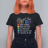 Funny Test Day T Shirt For Women You Got This Don't Stress Rock The Test