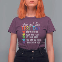 Funny Test Day T Shirt For Women You Got This Don't Stress Rock The Test