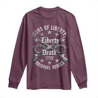 Sons Of Liberty 1776 Original Rebels Liberty Or Death Long Sleeve Shirt Patriotic US History - Wonder Print Shop