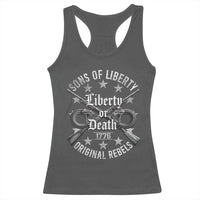 Sons Of Liberty 1776 Original Rebels Liberty Or Death Racerback Tank Top Patriotic US History - Wonder Print Shop