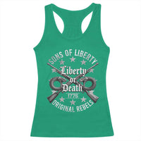 Sons Of Liberty 1776 Original Rebels Liberty Or Death Racerback Tank Top Patriotic US History - Wonder Print Shop