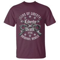 Sons Of Liberty 1776 Original Rebels Liberty Or Death T Shirt Patriotic US History - Wonder Print Shop