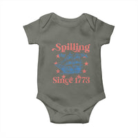 Funny Spilling The Tea Since 1776 Baby Onesie Us History Teacher 4th Of July - Wonder Print Shop
