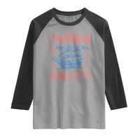 Funny Spilling The Tea Since 1776 Raglan Shirt Us History Teacher 4th Of July - Wonder Print Shop