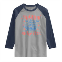 Funny Spilling The Tea Since 1776 Raglan Shirt Us History Teacher 4th Of July - Wonder Print Shop