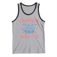 Funny Spilling The Tea Since 1776 Tank Top Us History Teacher 4th Of July - Wonder Print Shop
